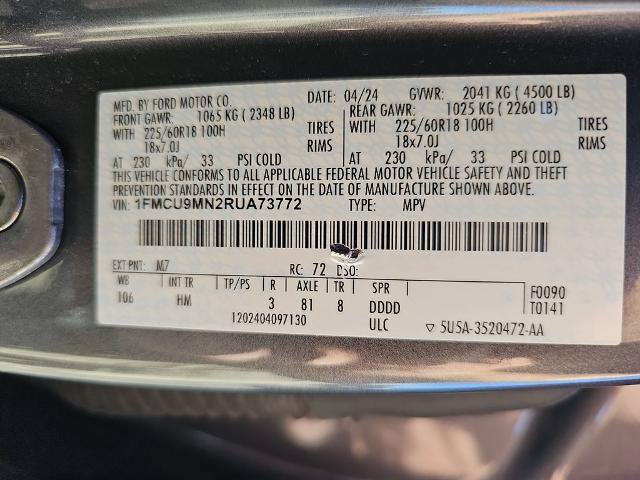 Certified 2024 Ford Escape ST-Line AWD/4WD image 35