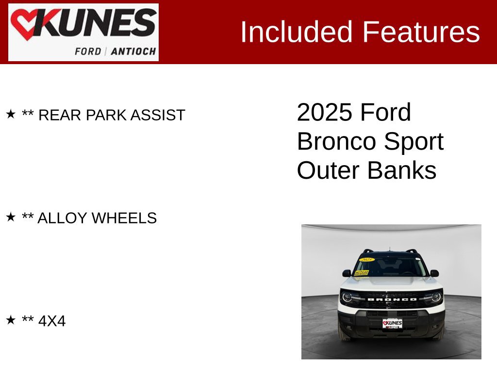 Certified 2025 Ford Bronco Sport Outer Banks w/ Outer Banks Tech Package+ AWD/4WD image 4