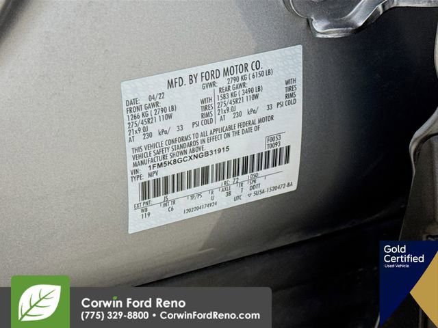 Certified 2022 Ford Explorer ST w/ Equipment Group 401A image 39