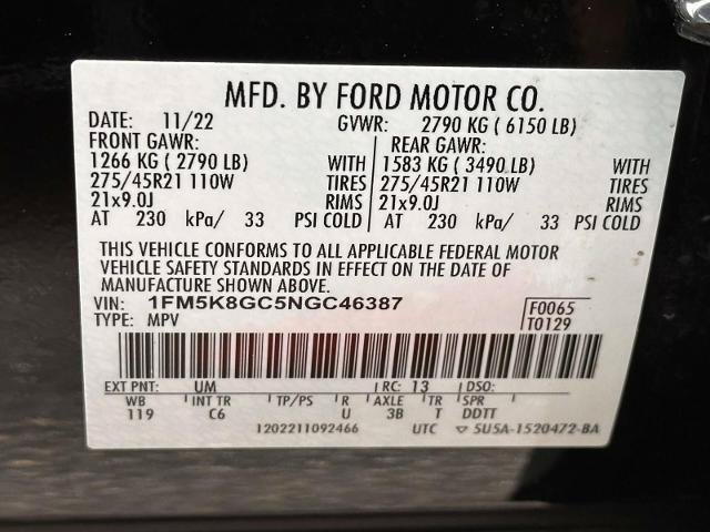Certified 2022 Ford Explorer ST w/ Equipment Group 401A AWD/4WD image 32