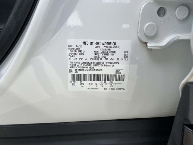 Certified 2022 Ford Explorer ST w/ Equipment Group 401A image 33