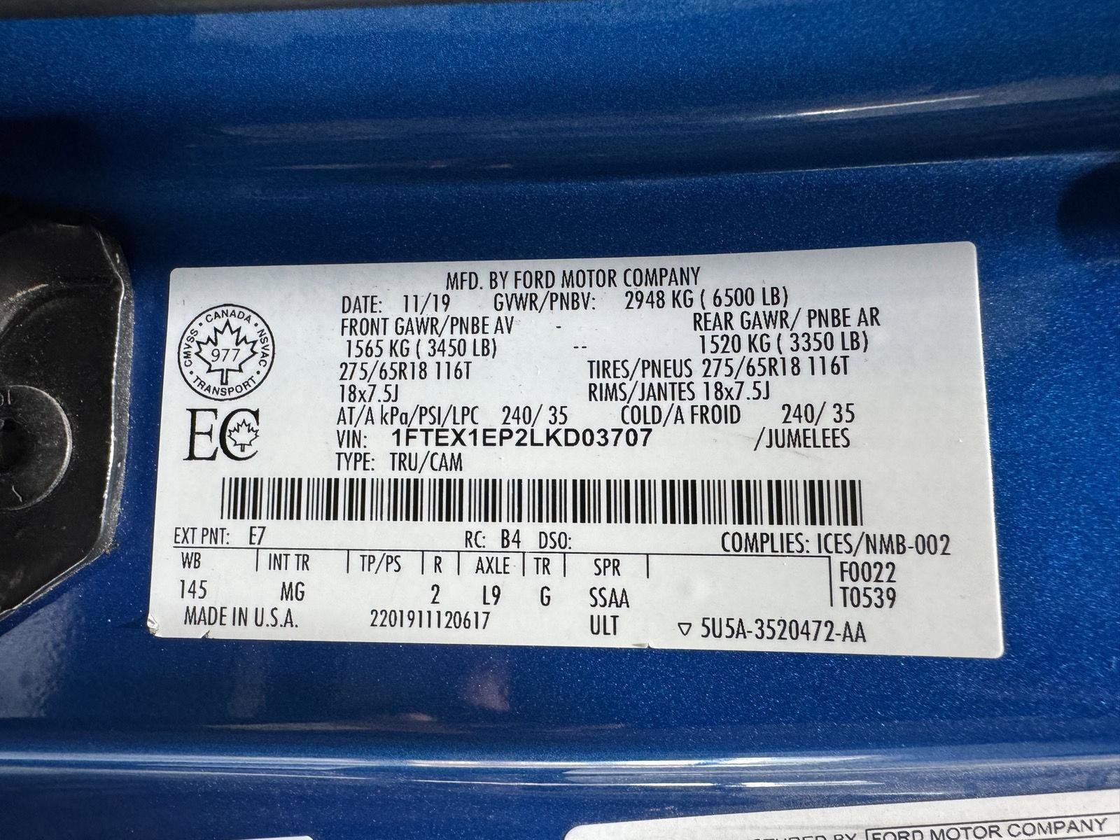 Certified 2020 Ford F150 XLT w/ XTR Package AWD/4WD image 29