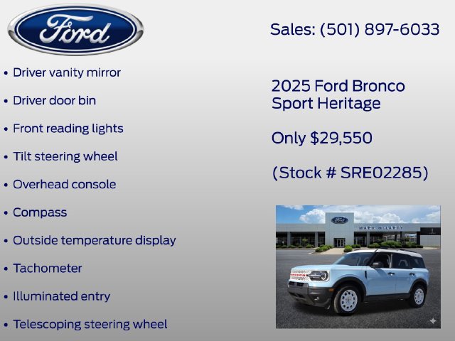 Certified 2025 Ford Bronco Sport Heritage w/ Convenience Package AWD/4WD image 33