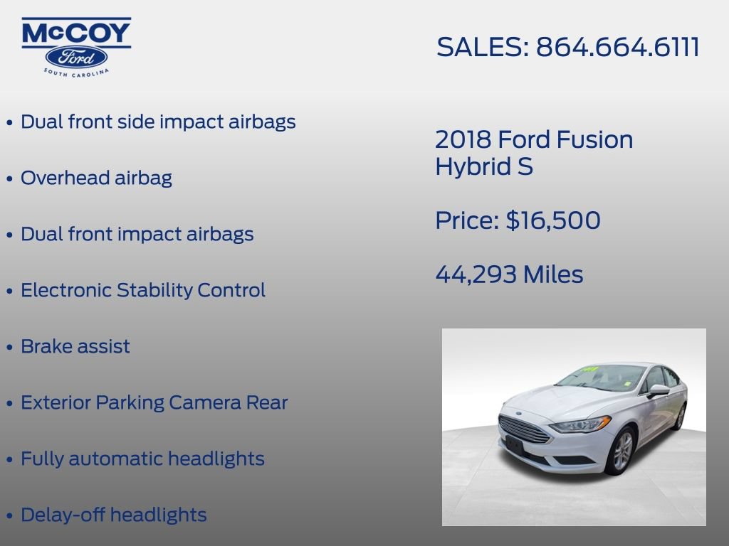 Certified 2018 Ford Fusion S FWD image 14