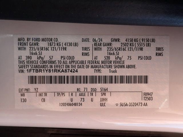 Certified 2024 Ford Transit 250 Low Roof w/ Exterior Upgrade Package RWD image 22