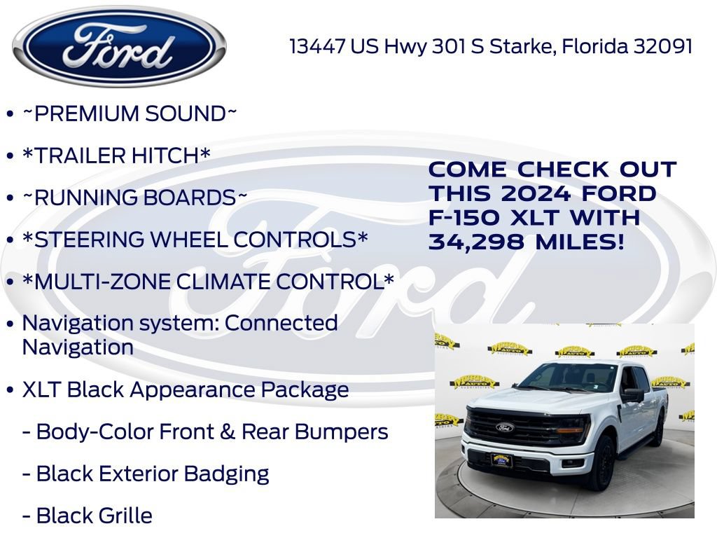 Certified 2024 Ford F150 XLT w/ XLT Black Appearance Package RWD image 17