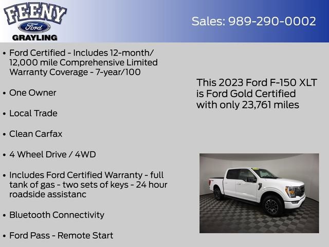 Certified 2023 Ford F150 XLT w/ Equipment Group 302A High image 11