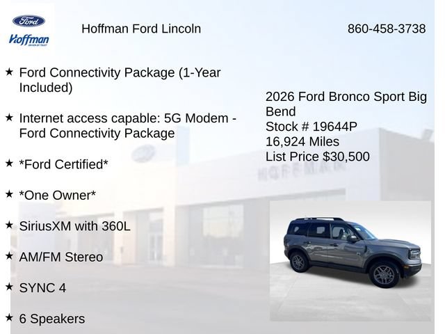 Certified 2026 Ford Bronco Sport Big Bend AWD/4WD image 6