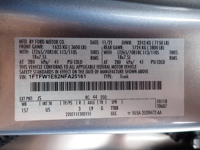 Certified 2022 Ford F150 XLT w/ Equipment Group 302A High AWD/4WD image 24
