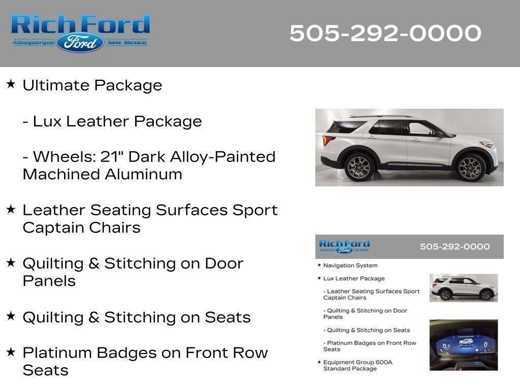 Certified 2025 Ford Explorer Platinum w/ Ultimate Package AWD/4WD image 44