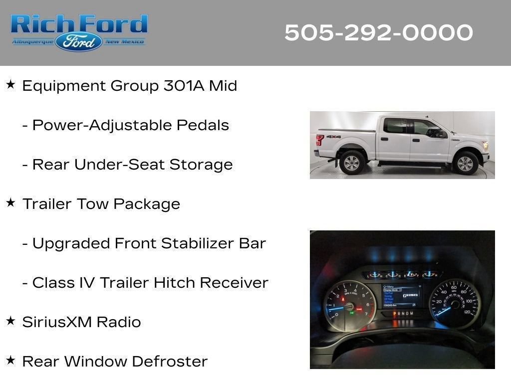 Certified 2020 Ford F150 XLT w/ Equipment Group 301A Mid AWD/4WD image 93