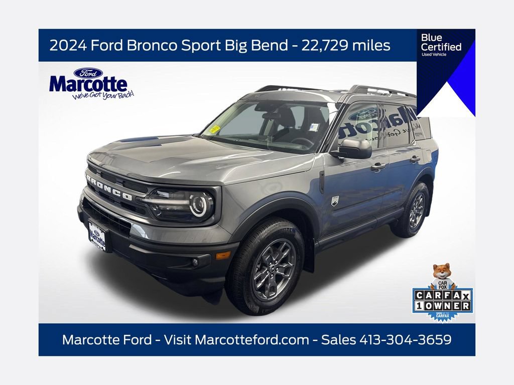 Certified 2024 Ford Bronco Sport Big Bend w/ Convenience Package AWD/4WD 360° Tour