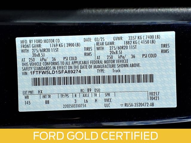 Certified 2025 Ford F150 Lariat w/ Equipment Group 501A Mid AWD/4WD image 18
