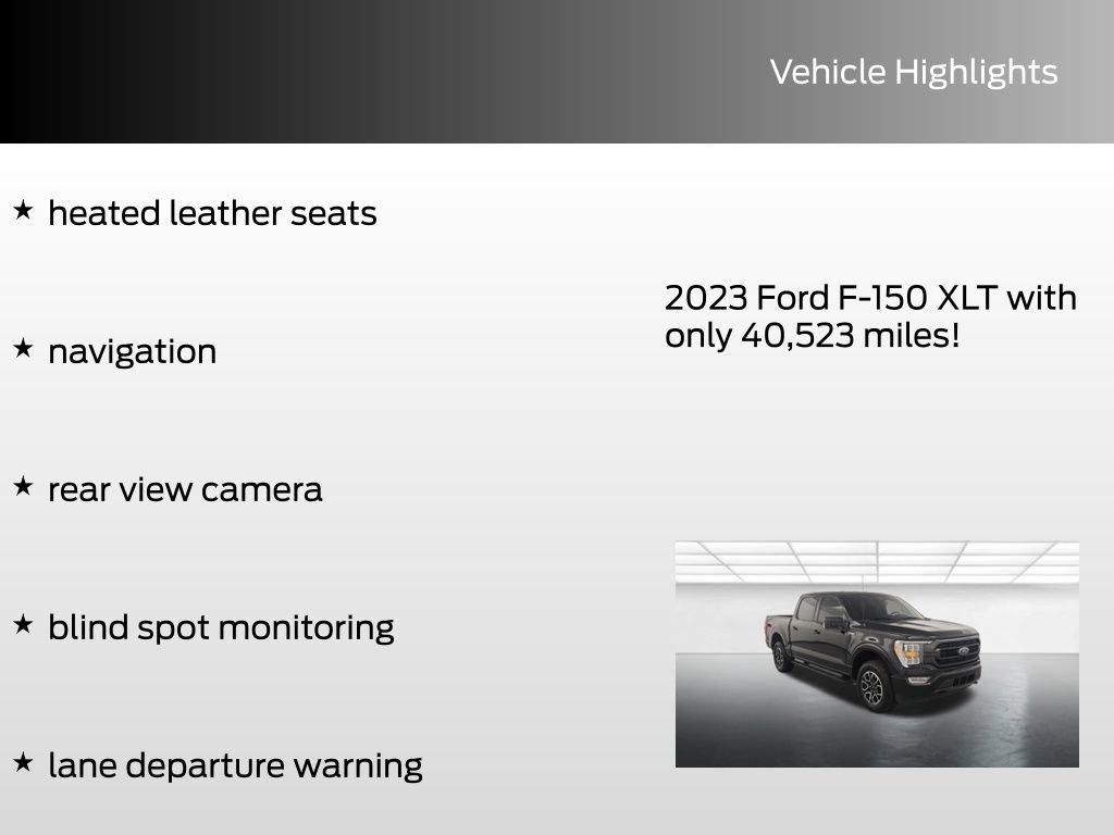 Certified 2023 Ford F150 XLT w/ Equipment Group 302A High image 4