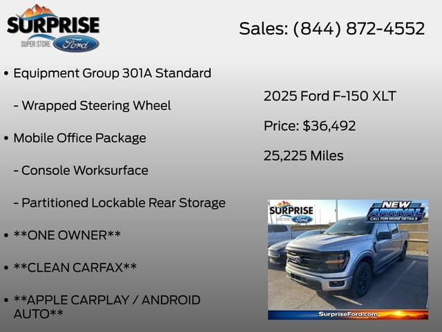 Certified 2025 Ford F150 XLT w/ Equipment Group 301A Standard RWD image 16