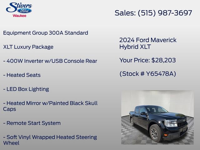 Certified 2024 Ford Maverick XLT w/ XLT Luxury Package FWD image 8