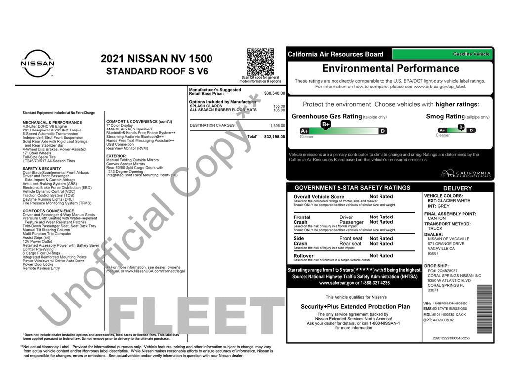Used 2021 Nissan NV 1500 S image 10