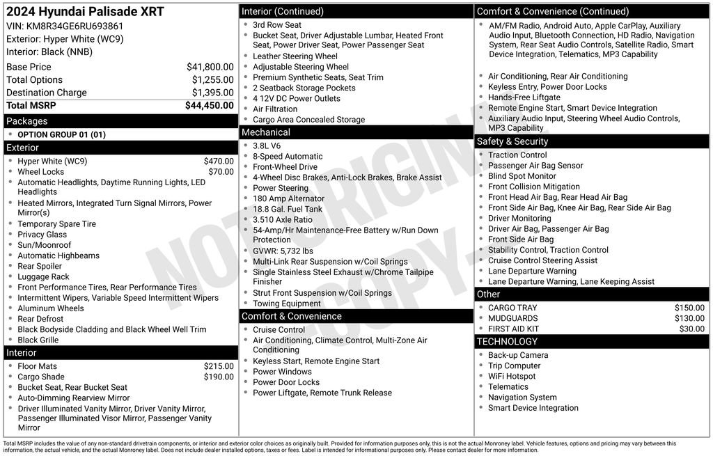 Used 2024 Hyundai Palisade XRT FWD image 54