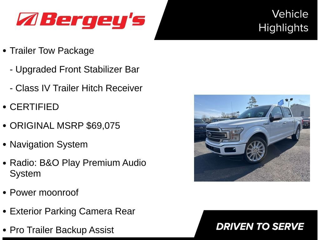 Certified 2018 Ford F150 Limited w/ Trailer Tow Package image 8