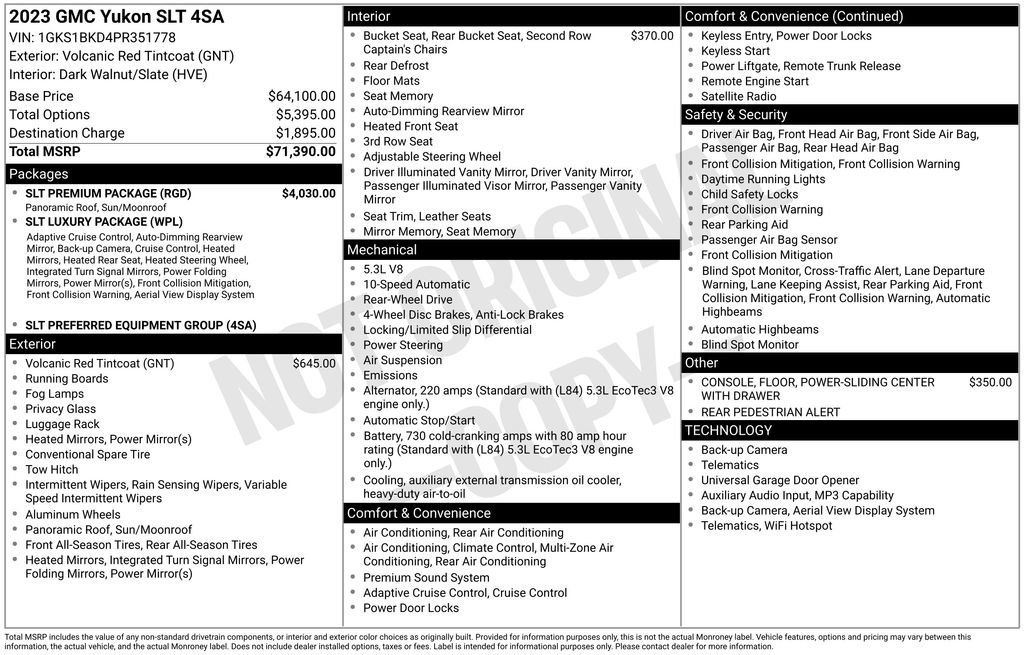 Used 2023 GMC Yukon SLT w/ SLT Premium Package RWD image 5
