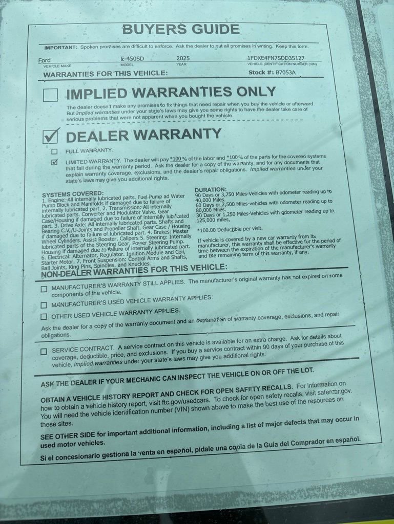 Certified 2025 Ford E-450 and Econoline 450 Super Duty w/ Power Equipment Group RWD image 34