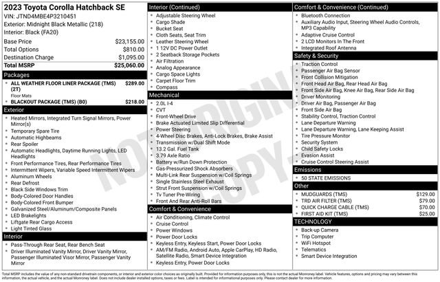 Used 2023 Toyota Corolla SE image 45