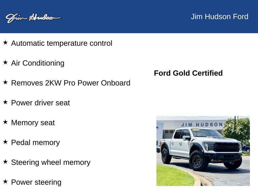 Certified 2025 Ford F150 Raptor w/ Equipment Group 803A Raptor R AWD/4WD image 13