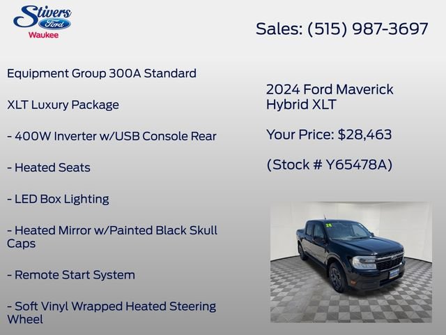 Certified 2024 Ford Maverick XLT w/ XLT Luxury Package FWD image 8