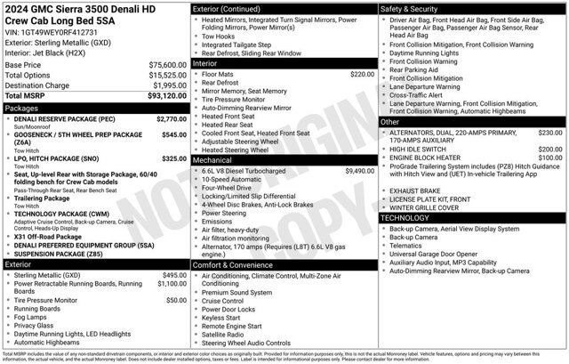 Used 2024 GMC Sierra 3500 Denali w/ Denali Reserve Package AWD/4WD image 31