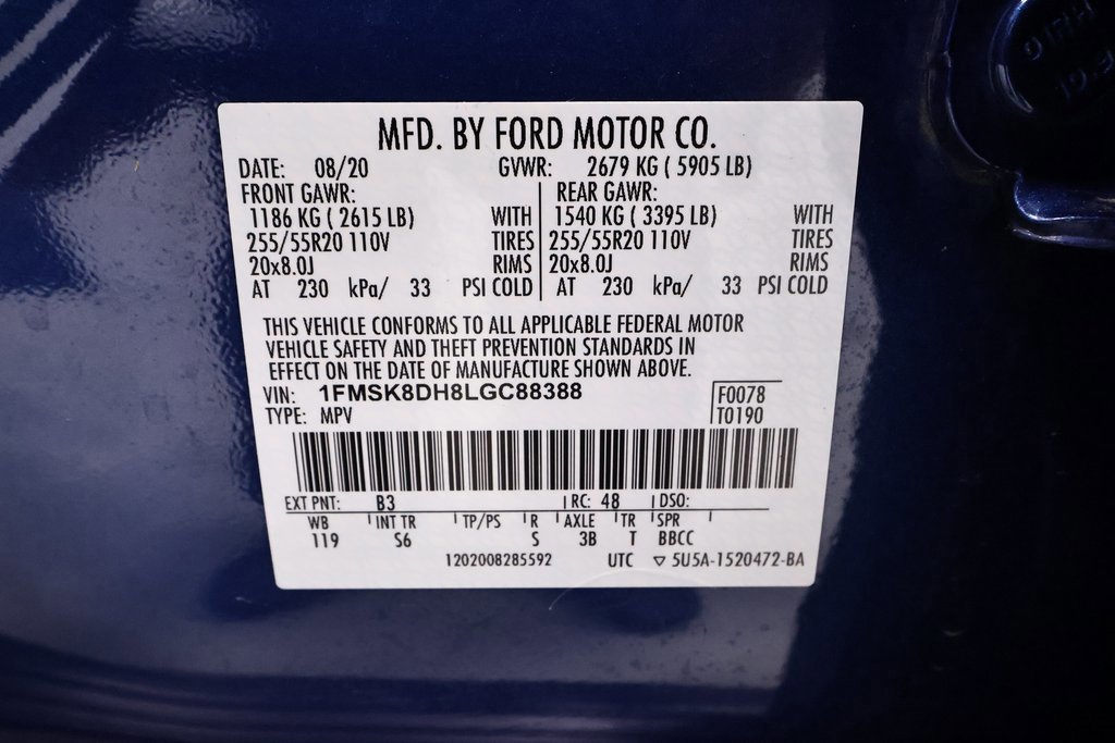 Certified 2020 Ford Explorer XLT w/ Equipment Group 202A image 47