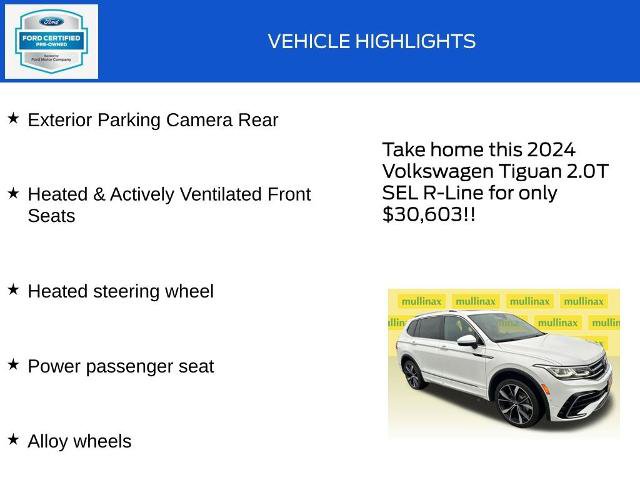 Used 2024 Volkswagen Tiguan SEL R-Line AWD/4WD image 19