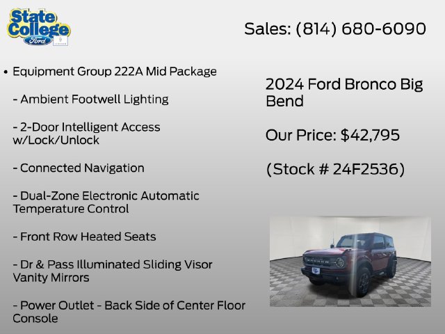 Certified 2024 Ford Bronco Big Bend AWD/4WD image 6