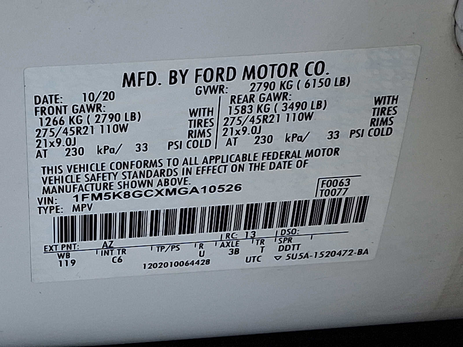 Certified 2021 Ford Explorer ST w/ Equipment Group 401A image 29