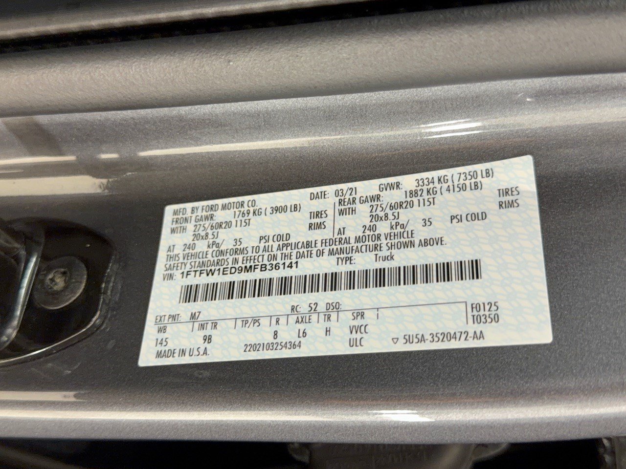 Certified 2021 Ford F150 Platinum w/ Equipment Group 701A High AWD/4WD image 32