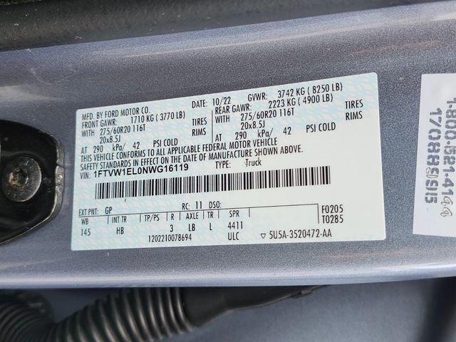 Certified 2022 Ford F150 Lightning Lariat AWD/4WD image 32