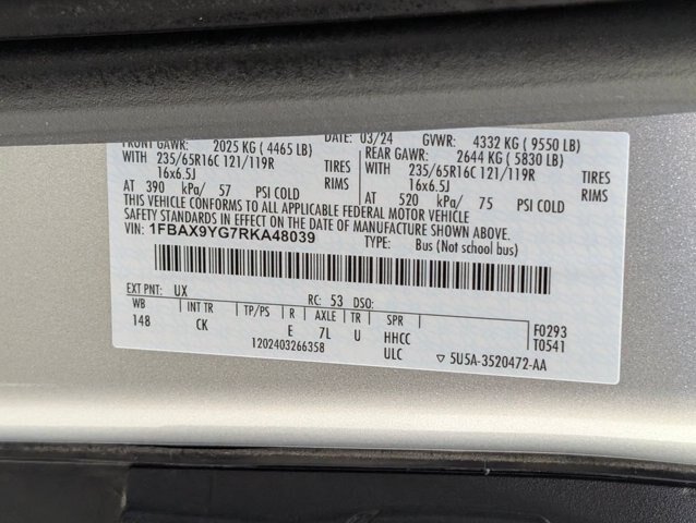 Certified 2024 Ford Transit 350 XLT AWD/4WD image 22