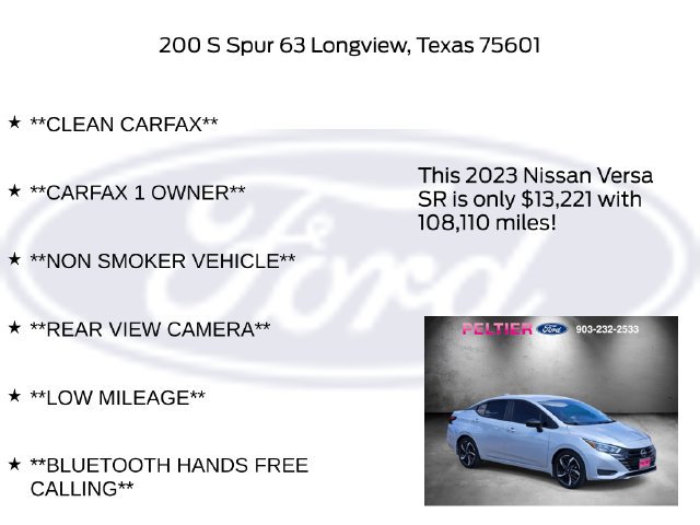 Used 2023 Nissan Versa SR w/ Trunk Package FWD image 6