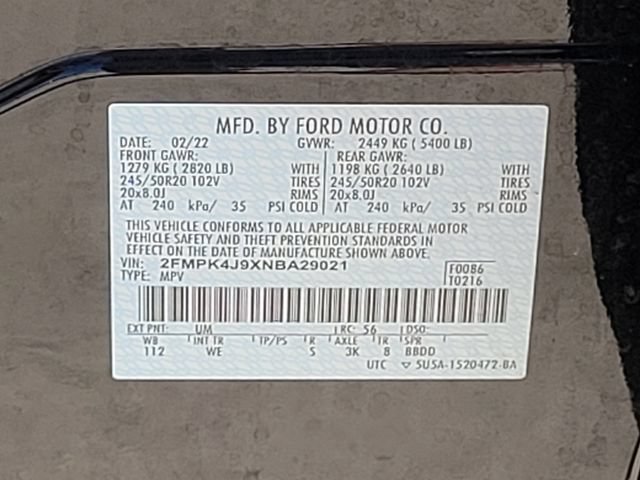 Certified 2022 Ford Edge ST-Line w/ Class II Trailer Tow Package AWD/4WD image 17