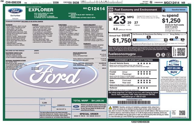 Certified 2021 Ford Explorer XLT w/ Equipment Group 202A AWD/4WD image 33