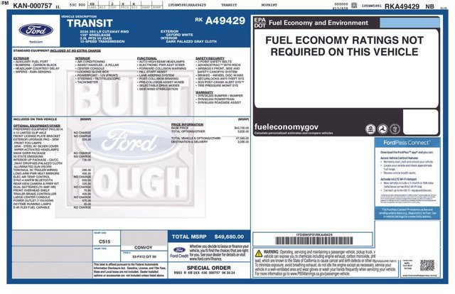 Certified 2024 Ford Transit 350 w/ Interior Upgrade Package RWD image 2