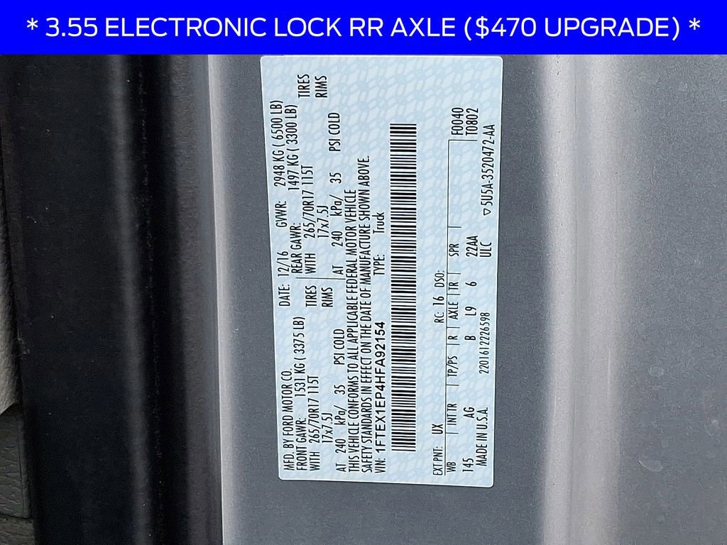 Certified 2017 Ford F150 XL w/ Equipment Group 101A Mid image 25