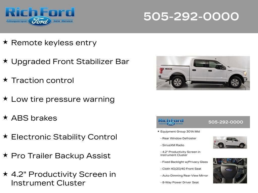 Certified 2020 Ford F150 XLT w/ Equipment Group 301A Mid AWD/4WD image 98