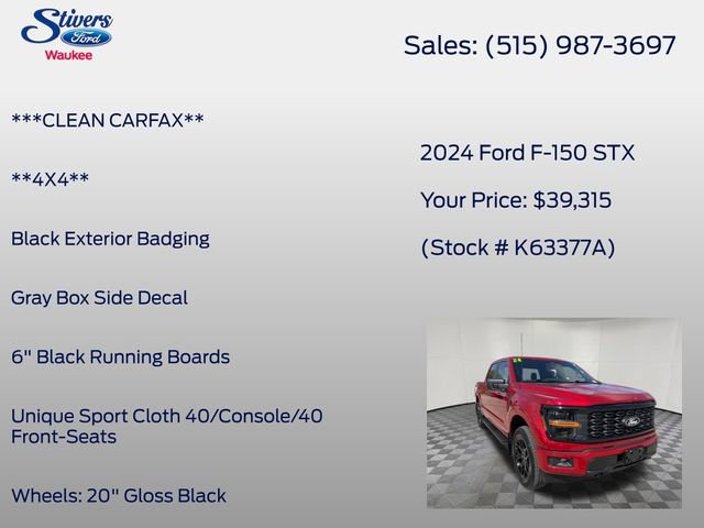 Certified 2024 Ford F150 STX w/ STX Black Appearance Package AWD/4WD image 22