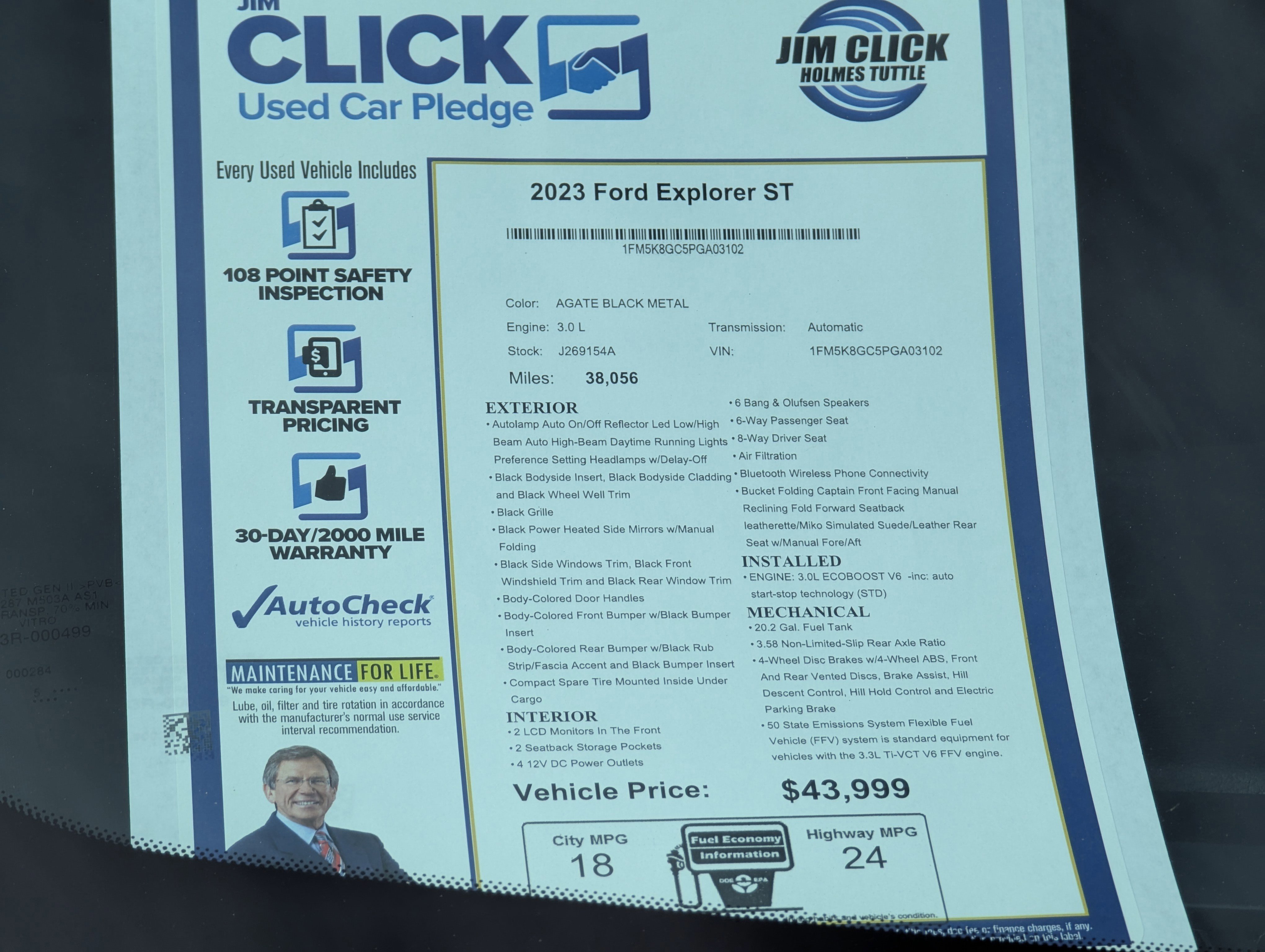 Certified 2023 Ford Explorer ST w/ Equipment Group 401A image 15