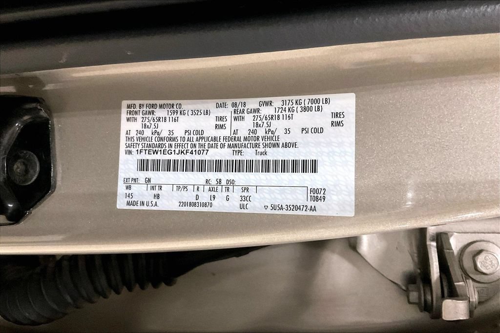 Certified 2018 Ford F150 Lariat w/ Equipment Group 502A Luxury AWD/4WD image 30