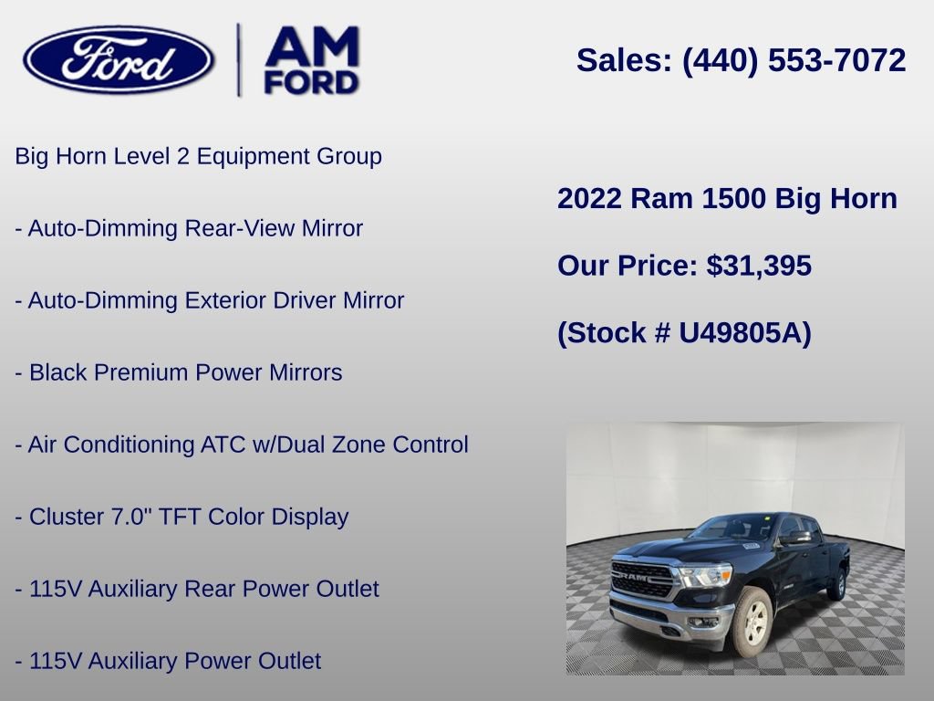 Used 2022 RAM 1500 Big Horn AWD/4WD image 12