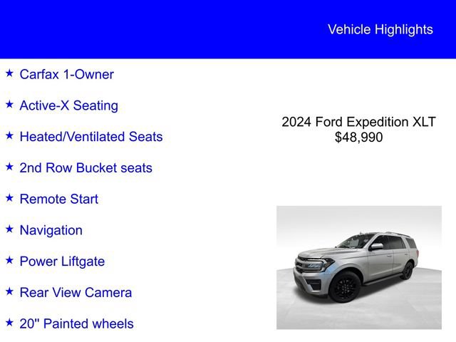 Certified 2024 Ford Expedition XLT RWD image 3