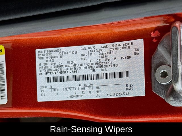 Certified 2022 Ford Ranger Lariat w/ Equipment Group 501A High image 33