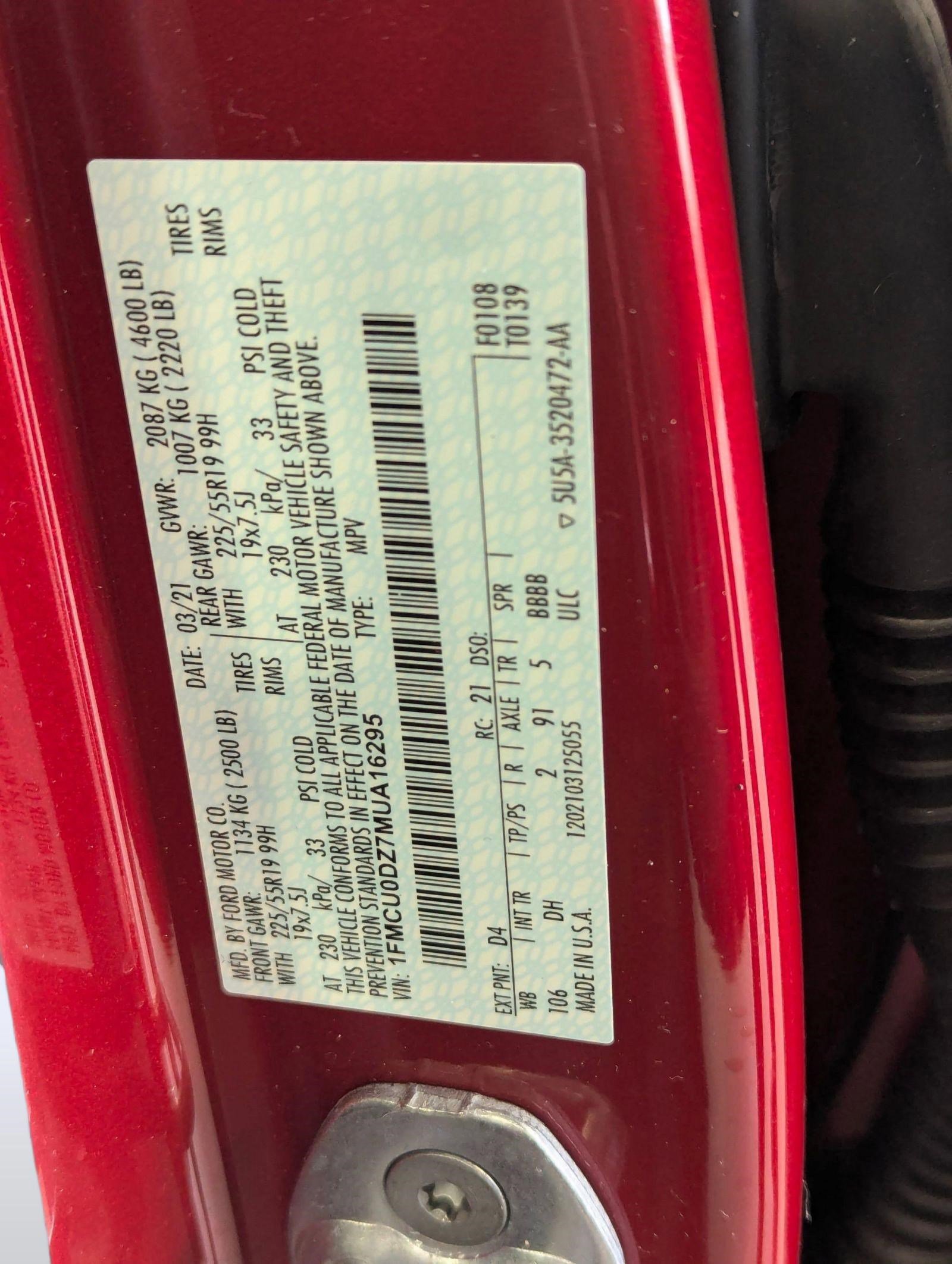 Certified 2021 Ford Escape Titanium w/ Titanium Elite Package image 21