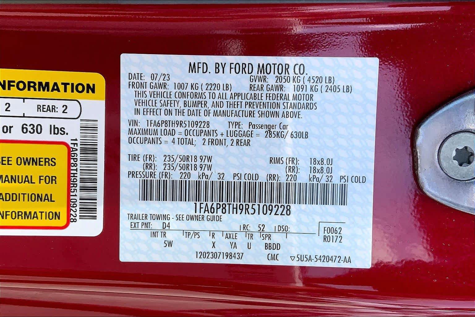 Certified 2024 Ford Mustang Premium RWD image 36
